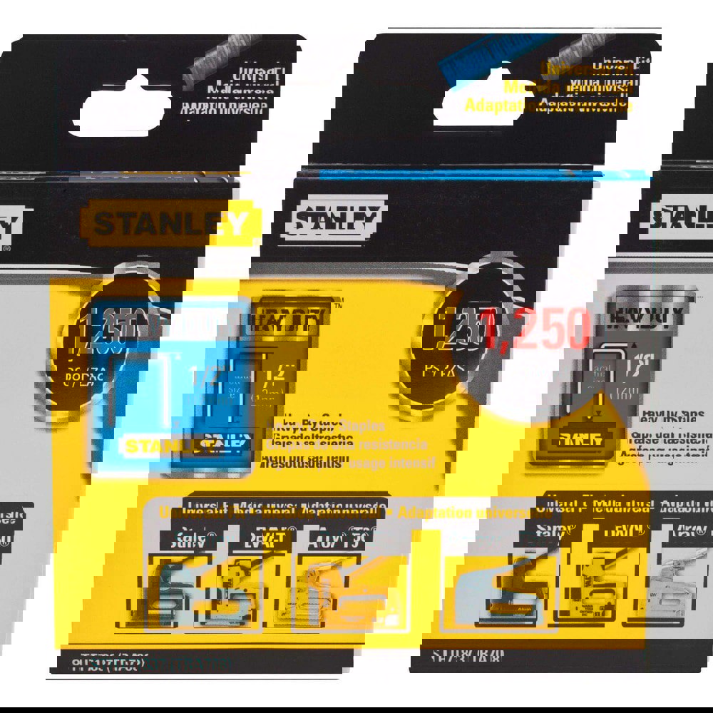 Staples; Staple Type: Heavy-Duty Narrow Crown Staple ; Crown Width (Decimal Inch): 0.4220 ; Leg Length (Inch): 1/2 ; Staple Style: Flat ; Duty Level: Heavy ; Material: Steel